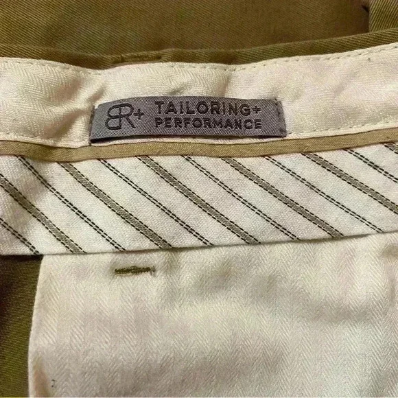 Banana Republic Men's Pants Tailoring Performance Emerson Chino Stretch Khaki 35 - Picture 13 of 16